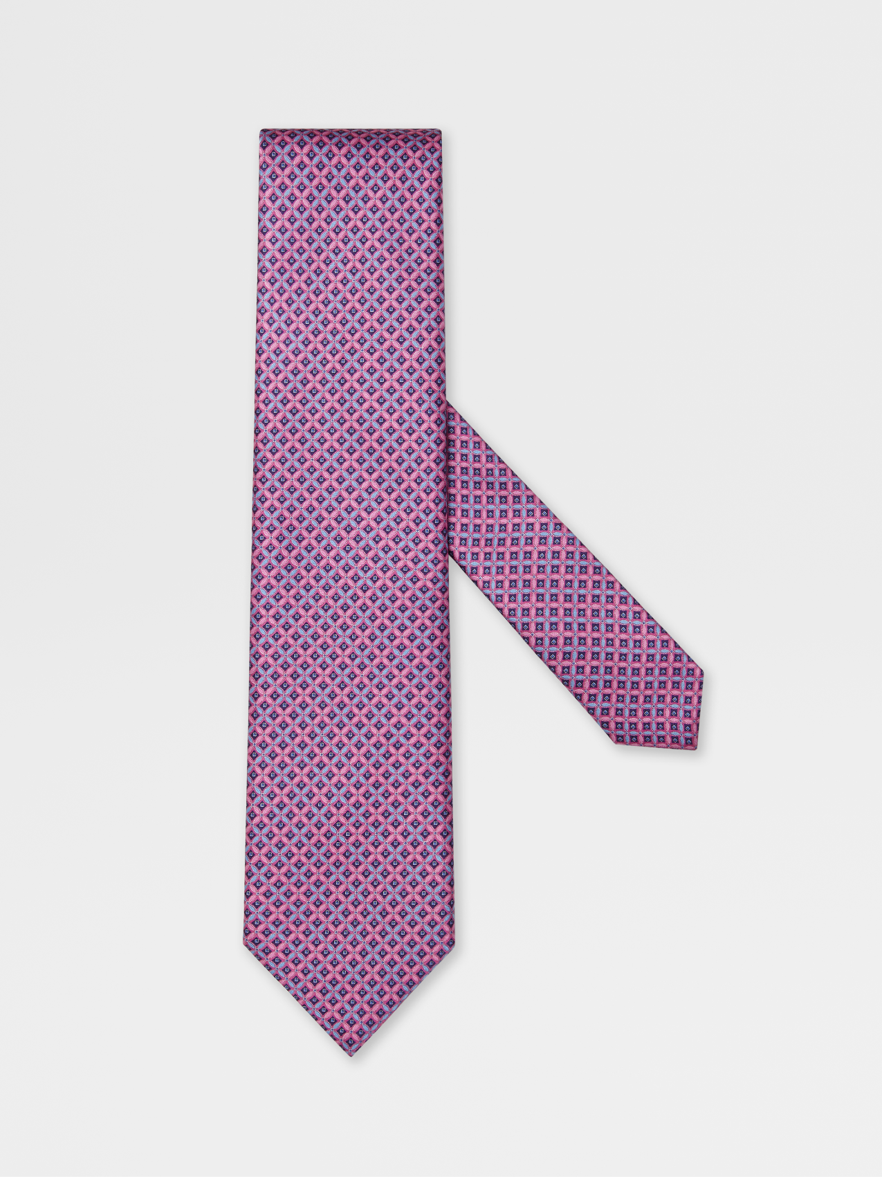 Pink Printed Silk Tie
